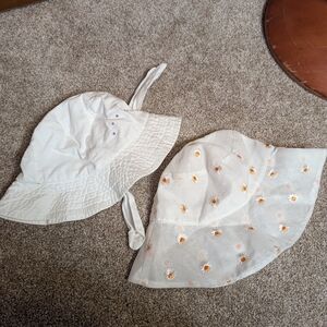 NEW PAIR of adorable adjustable sun hats